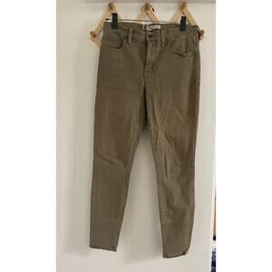 Madewell Jeans Women 29 Brown Green 9” High Rise Skinny Skinny Ankle Cotton